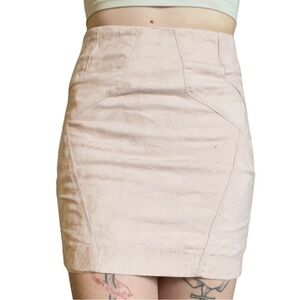 Light Pink High Waist Pencil Skirt